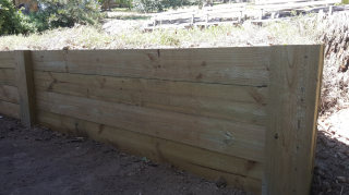 Timber Posts for a Timber retaining wall